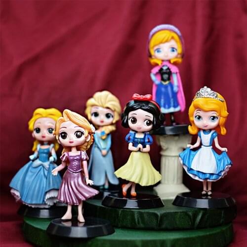 Disney Princess Theme Cake Decoration Snow White Frozen Elsa Anna Alice Baking Ornament Cake Topper Baby Birthday Party Supplies
