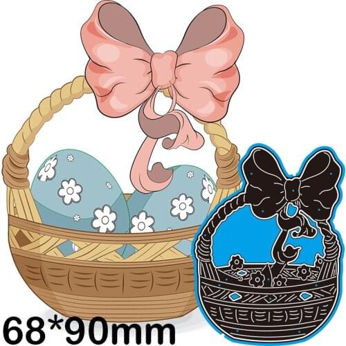 Cutting Dies Easter Egg Basket New for Decoration Scrapbooking Stencil Paper Craft Album Template 68*90mm