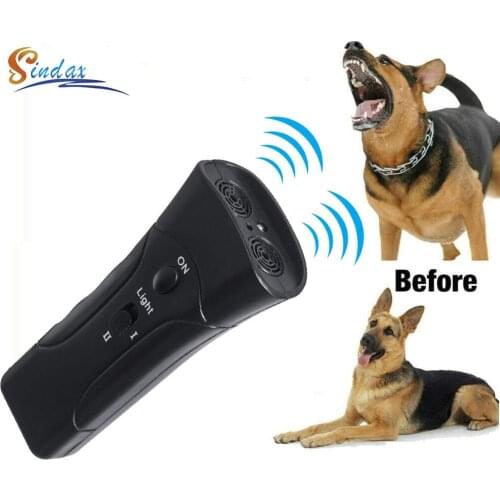 Pet Dog Repeller Whistle Anti Barking Stop Bark Training Device Trainer LED Ultrasonic 3 in 1 Anti Barking Dog Training
