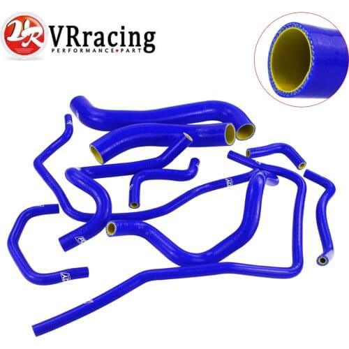 VR - Blue & yellow 10PCS Silicone Radiator Hose Kit for Subaru Impreza WRX/STi GDB,EJ20 With PQY logo VR-LX1803D-QY
