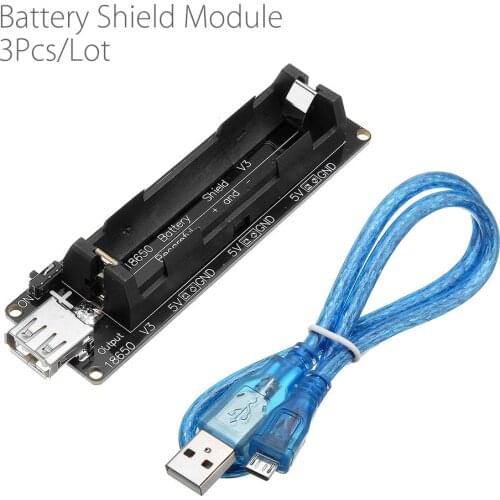 3pcs/lot ESP32 ESP32S 0.5A Micro USB Charger Board 18650 Battery Charging Shield For Arduino