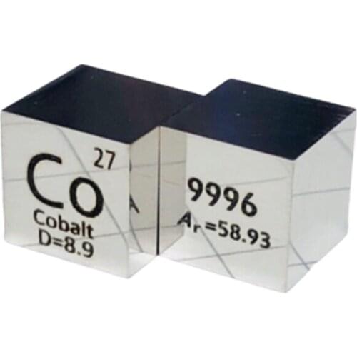 MIRROR POLISHED High Purity 99.96% Cobalt Co Metal Element Periodic Table Cube 10mm