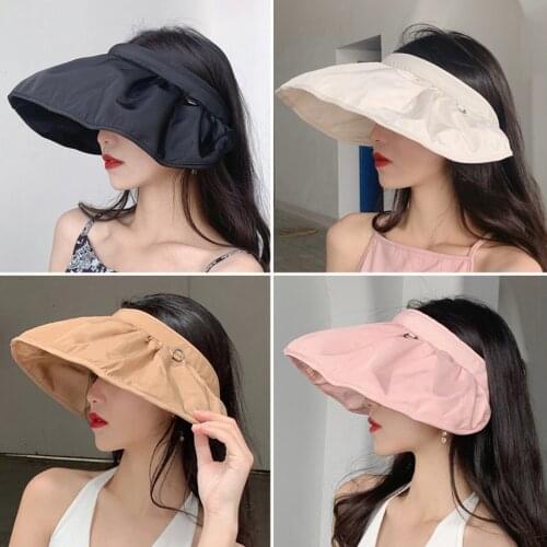 Women’s Summer Hat Sun Visor Beach Casual Ponytail Cap Empty Top Outdoor Hat