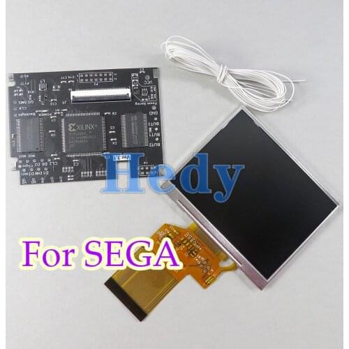 1set Highlight Full Display V3.1 LCD Screen Glass Screen For SEGA Game Gear GG Adjustable Brightness Support VGA output Mod