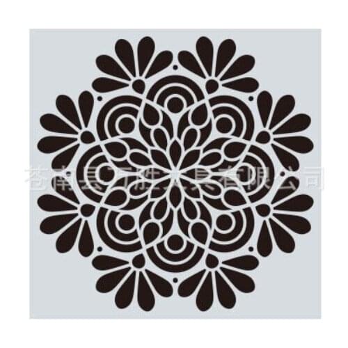15*15 Mandala Layering Stencils for Diy scrapbook/photo album Decorative Embossing Painting Drawing stencil,home decor