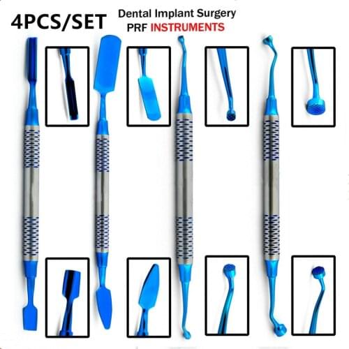 4Pcs/lot Dental PRF Instruments Implant Bone Graft Surgery Titanium Carriers Compactors