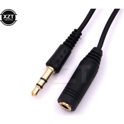 Earphone Audio Cable 3.5mm Gold Plated Plug Male to Female AUX Cable Line for Samsung Galaxy S8 Car Xiaomi Headphone Speaker