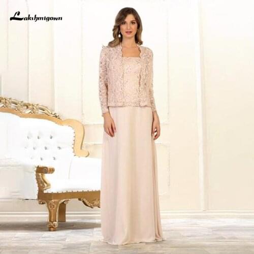 Elagent Long Plus Size Mother Of The Bride Formal Dress Lace Groom Dresses vestido de noit Formal Dress for Wedding Party