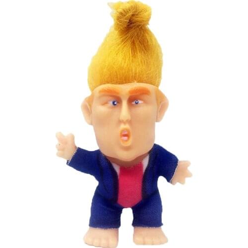 6cm US Donald Trump Action Figure Troll Doll Figures Hair to The Chief Lucky Trolls Funny Toys Decor