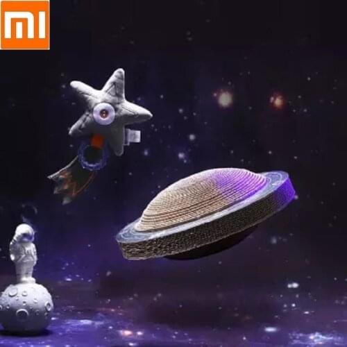 Youpin pet Cat and dog Science fiction star toy Star visitor sounding toy Round pad Placemat Cat scratch board