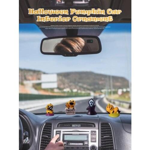 Halloween Decorate Mini Ghost Pumpkin Cartoon bear Figurine Halloween Cartoon Resin Ornament for Garden Home Car Accessories