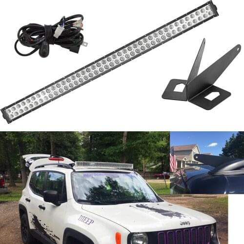 240W Roof Rail 40" LED Light Bar Mount Bracket Wire Kit For 2015 2016 2017 2018 2019 2020 2021 Jeep Renegade BU