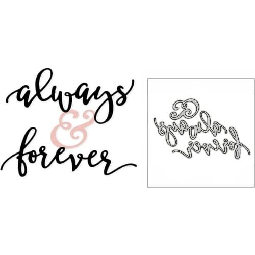 New Always and Forever Friendship 2020 Metal Cutting Dies for DIY Scrapbooking and Card Making Decor Embossing Craft No Stamps