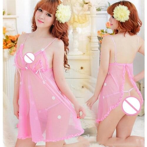 Multicolor Transparent Spaghetti Strap Mesh Womens Half Slips With Thongs Sheer Sexy Lingerie Slip Dress Hot New Sleepwear