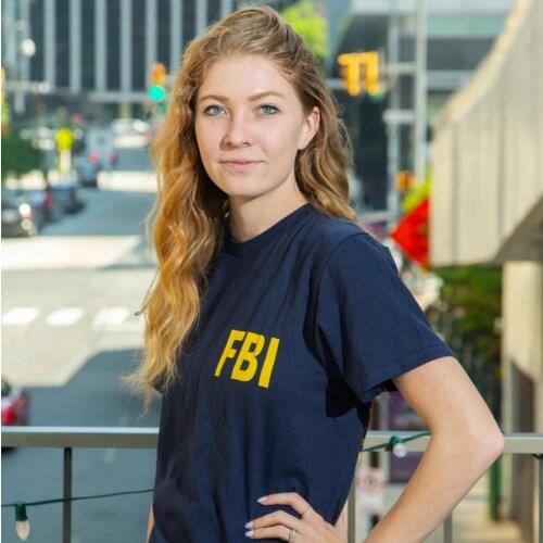 Youth half sleeve fashion Large Size T Shirt 100kg People Can Wear FBI evidence response team physical training tactical T-shirt