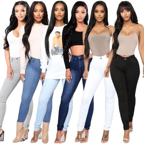 Slim Jeans For Women y2k Skinny High Waist Woman Denim Pencil Pants Stretch Waist Slim Female Trousers Plus Size Spring Autumn