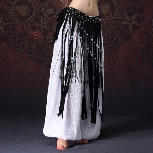 2018 New Belly Dance Clothes Gypsy Costume Accessories Long Fringe Wrap Coins Skirts Hip Scarf Belly Dance Coin Belt Tribal