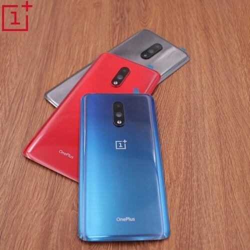 Original Oneplus 7 Back Battery Cover Door Rear Housing Case + Camera Glass Lens For 1+ 7 One Plus 7 p7819 With Logo 6.41inch