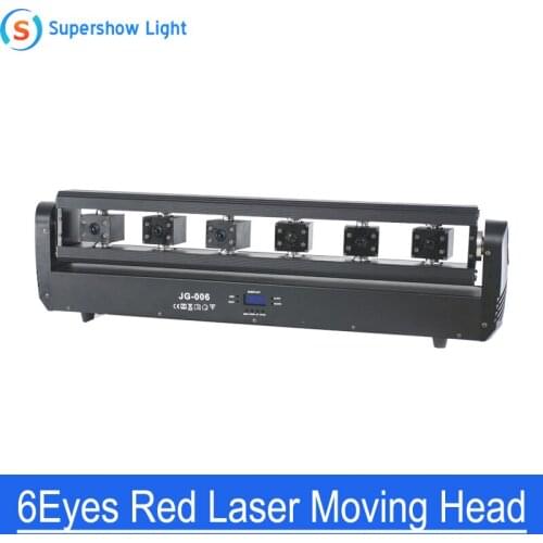 Bar Six Eyes Laser Light Slow Moving Head 6 Eye Laser Lights Red Color Beam Laser Projector