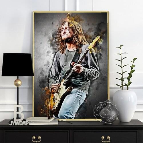 John Anthony Frusciante Guitarist Poster, Red Hot Chili Pepper Art Prints, Alternative Rock Band Fans Collect Home Wall Decor