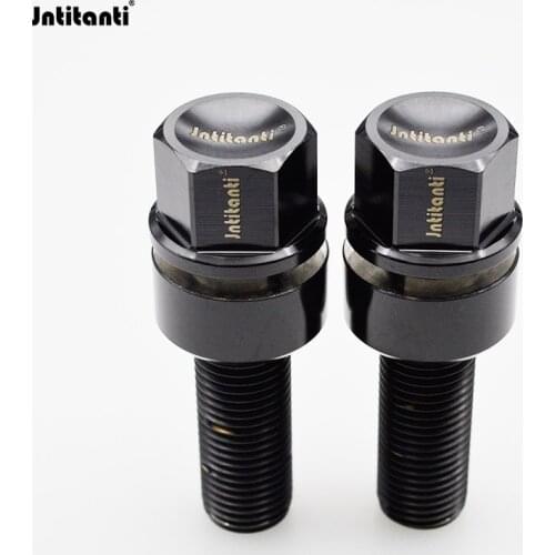 Jntitanti China factory high performance strong Gr5 titanium wheel bolt for porsche M14*1.5*30-45mmmm