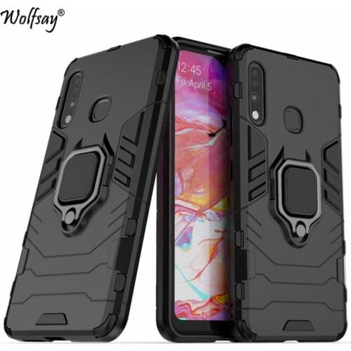 Shockproof Bumper For Samsung Galaxy A70E Case Luxury Silicon Armor Hard PC Stand Protective Phone Cover For Samsung Galaxy A70E