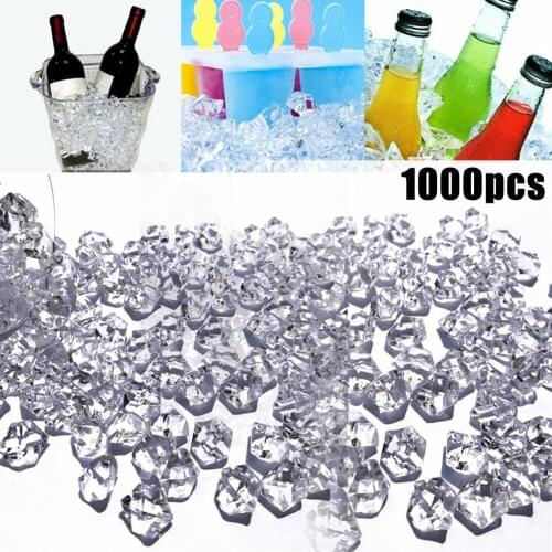 1000PCS Acrylic Artificial Diamond Crystal Ice Rock Stone Irregular Fish Tank Decoration Vase Fillers For Home Party Decoration