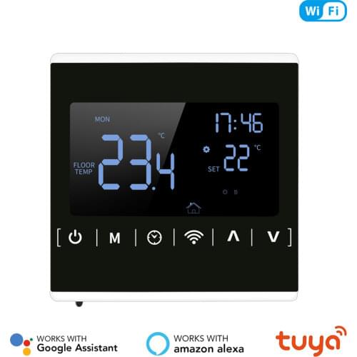 110V 120V 230V All Touch Screen Temperature Controller Thermoregulator Black Back Light Electric Heating Room Thermostat