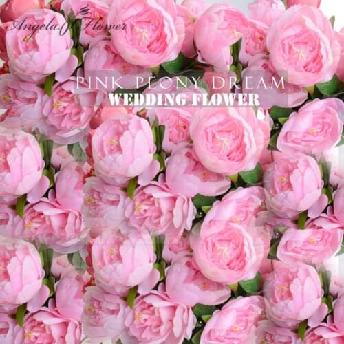 30PCS/LOT artificial rose silk peony flower heads 10cm wedding flower wall Accessories DIY window Simulation fake flowers