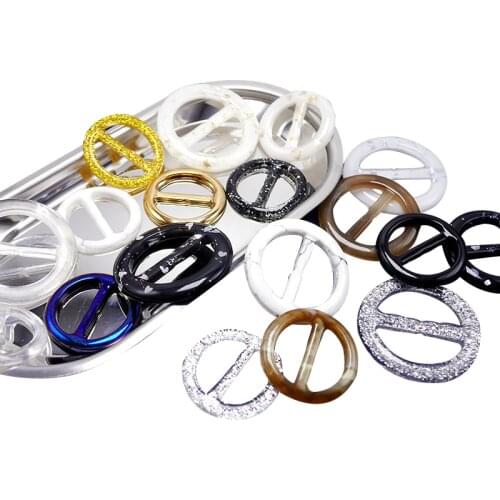 AIJJU 10pcs/lot 3cm Round silk scarf belt buckle for women T-shirt dress dscarf decorative buckle crafts garment accessories DIY