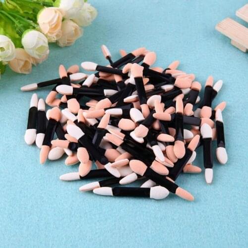 Eye Shadow Applicator Disposable Double Sides Eyeshadow Stick Sponge Brush Makeup Powder Eye Shadow Brushes 100pcs