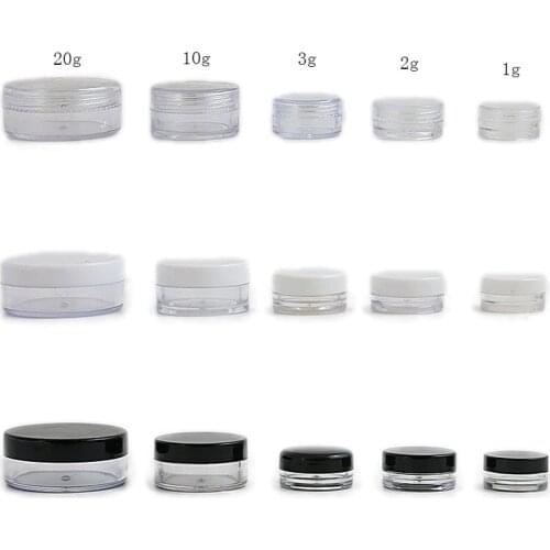 1000 x 1g 2g 3g 10g 20g Refillable Bottles Travel Face Cream Lotion Cosmetic Container Plastic Makeup Jar Pot Containers
