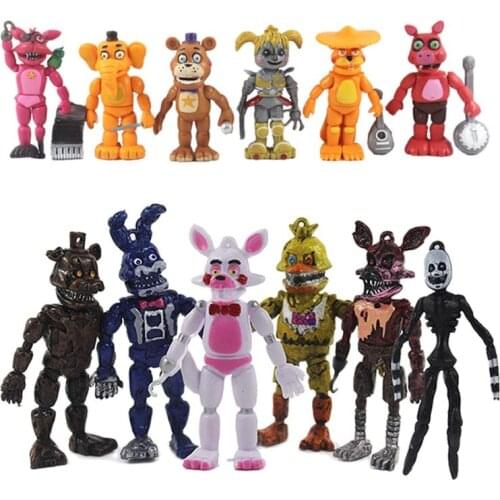 Wholesale 6 sets Cute Cartoon Bear Duck Action figures Wolf Foxy PVC Figures action Toys gifts