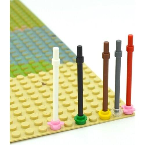 MOC Assembles Particles 63965 Bar 6L With Stop Ring For Building Blocks Parts DIY Educational Techical Parts Toys For Children