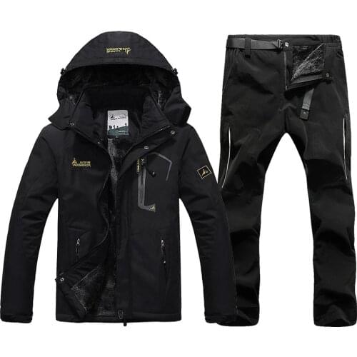 New Winter Ski Suit for Men Warm Windproof Waterproof Snowboard Jacket Set Outdoor Male Ski Equipment Snow Jackets and Pants