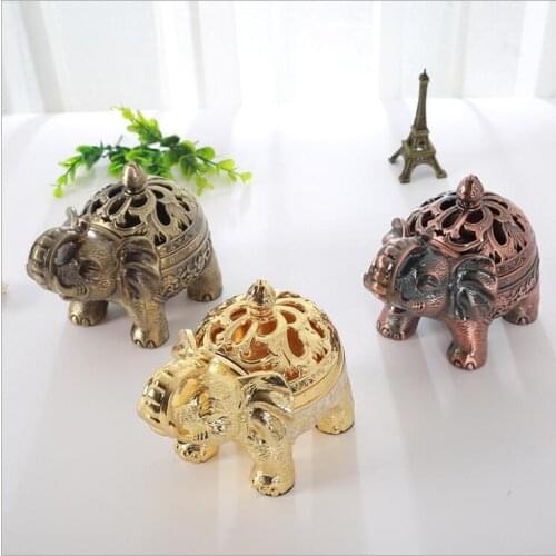 Creative Elephant Metal Incense Burner Incense Holder Wierook Houder Bruleur Bougie For Home Decoration XL002