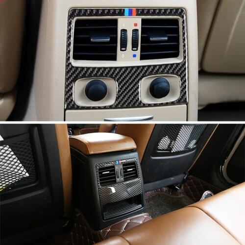 Carbon Fiber Door Rear Air Condition Vent Air Outlet Cover Trim for BMW 3 Series E90 2005 2006 2007 2008 2009 2010 2011 2012