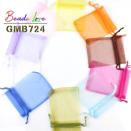 50pcs/lot 13x18cm Mix Color Drawstring Organza Bags Jewelry Packaging Bags Candy Wedding Bags Wholesale Gifts Pearl Mesh Pouches