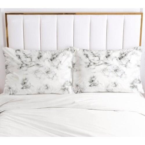 Pillow Cases Bedding 2PCS PillowCase For Bedroom,Home Decoration 70x70cm 50x75cm 50x70cm Pillow Cover Customize Marble White