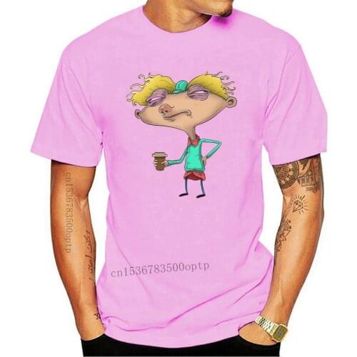 New Printed funny 2021 camiseta Hey Arnold Before Coffee Mens T-Shirt 100% cotton women t-shirt