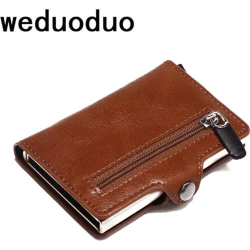 2019 Fashion Men Card Holder New Credit Card Holder Aluminum Slim Short Card ID Holder RFID Blocking Card Wallet