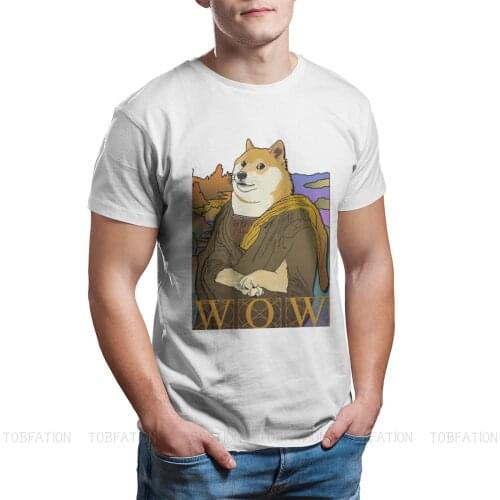 Dogecoin Cryptocurrency Miners Meme Original TShirts Mona Doge Print Homme T Shirt New Trend Tops Size S-6XL