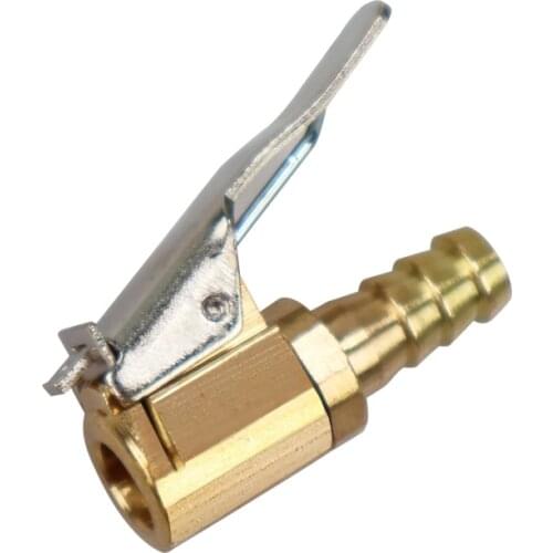 Portable Inflatable Pump For Car Tire Air Chuck Inflator Pump Valve Connector Clip-on Adapter Car Brass 8mm Tyre Wheel Valve