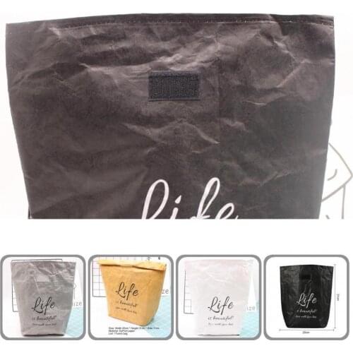 Kraft Paper Practical Eco-friendly Kraft Paper Lunch Bag Eco-friendly Food Cooler Bag Strong for Office