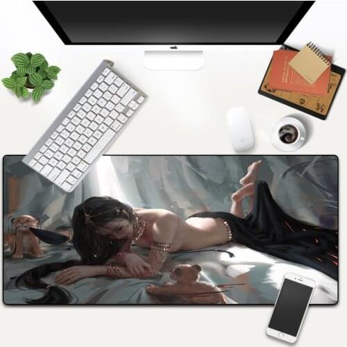 Cute Innovative Gaming Non-Slip Anime Mouse Pad XXL Personalized For Princess Laptop keyboard Desk Mat Gamer Wrist Pad Support