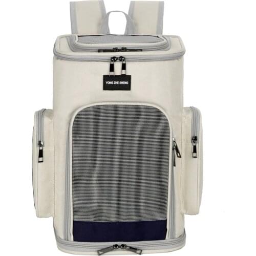 Puppy Dog Cat Foldable Canvas Backpack Pet Car Backpack Wear Resistant Breathable Cat Bag Portable Cage Travel Cat Dog Backpack