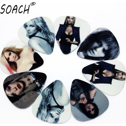 SOACH 50pcs Newest rock and roll star Guitar Picks Thickness pick 0.71mm guitar paddle Guitar Accessories ukulele bass