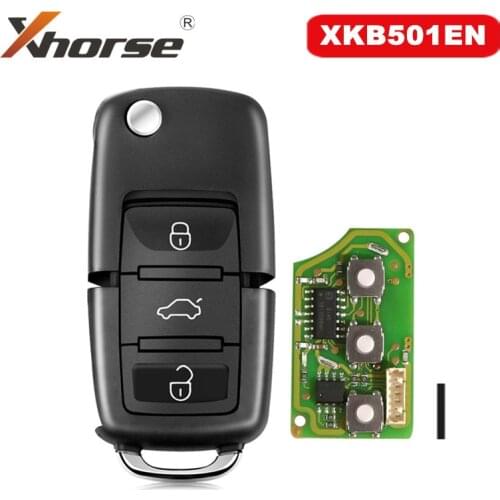 Xhorse XKB501EN Wired Universal Remote Key For Volkswagen B5 Type 3 Buttons for VVDI Key Tool English Version 5pcs/lot