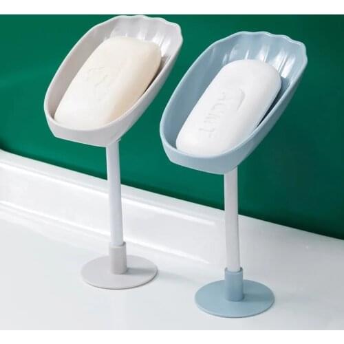Rotatable Soap Holder Wall-mounted Countertop Dual-purpose Soap Dish Creative Shell Soap Holder Bathroom Acc Dropshipping