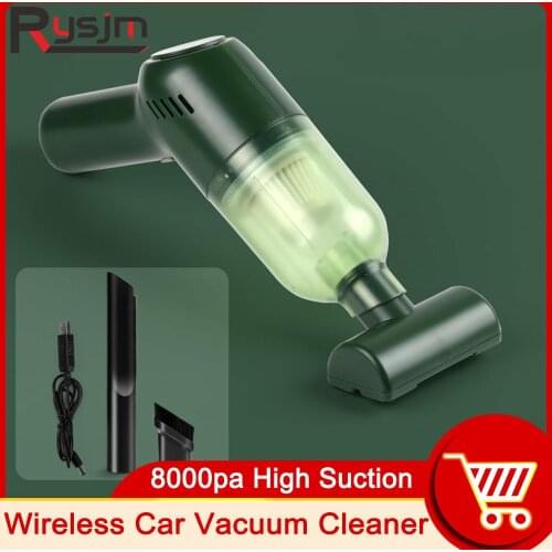 Green Vacuum Cleaner For Car Mini USB Charging Cyclone Suction Cleaners Portable Handheld Home Desk Wireless Vacuum Cleaner